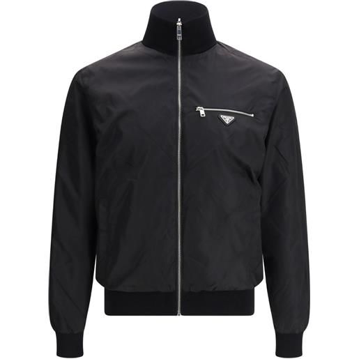 Prada giacca reversibile con zip - nero