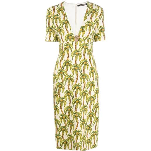Roberto Cavalli abito midi con stampa - toni neutri