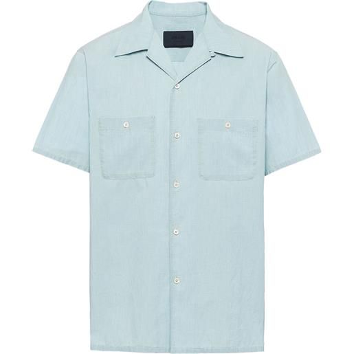 Prada camicia a maniche corte - blu
