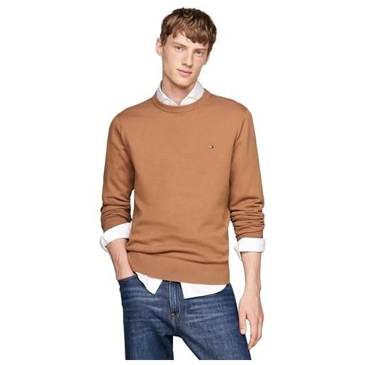 Tommy Hilfiger uomo pullover crew neck regular fit, beige (safari canvas), 3xl