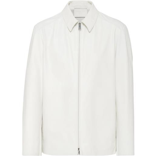 Prada giacca in pelle - bianco