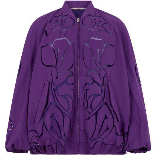 Valentino Garavani bomber a fiori - viola
