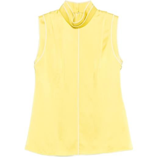 Jil Sander blusa smanicata - giallo
