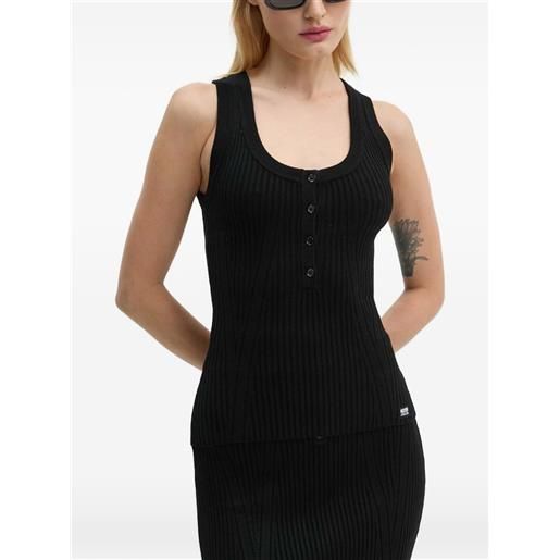 MOSCHINO JEANS top a coste - nero