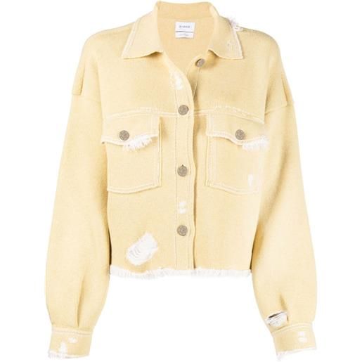 Barrie giacca denim con frange - giallo