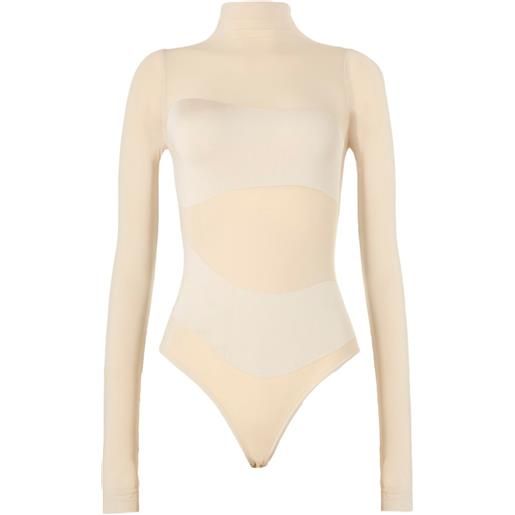 Wolford body a maniche lunghe - toni neutri