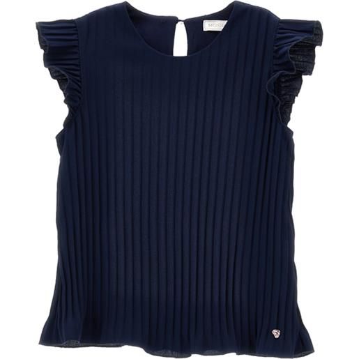 Monnalisa blusa plissé con volant