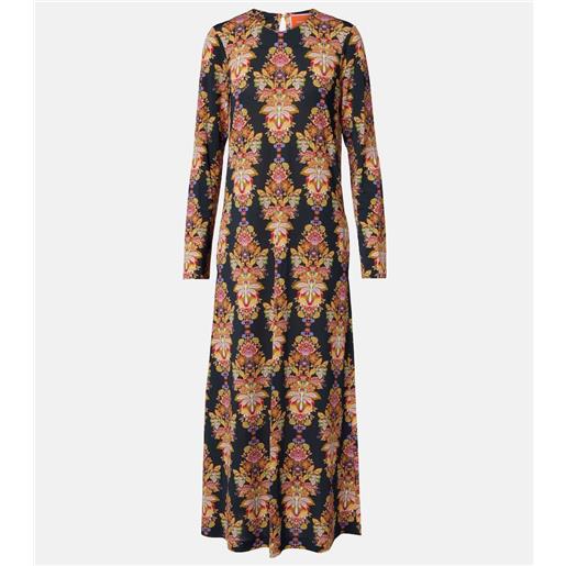 La DoubleJ abito lungo in jersey con stampa