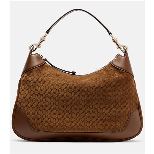 Gucci borsa a spalla Gucci b medium in suede
