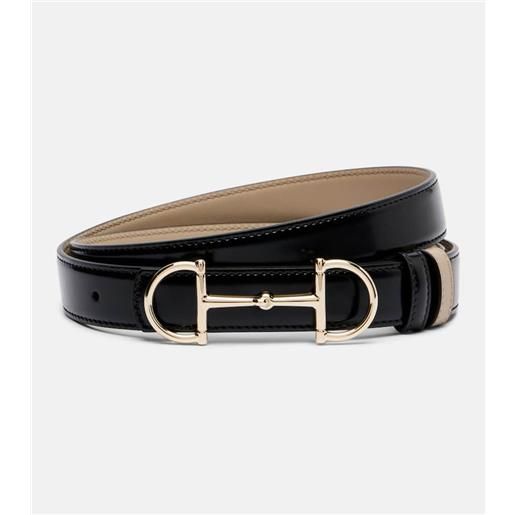Gucci cintura reversibile horsebit in pelle