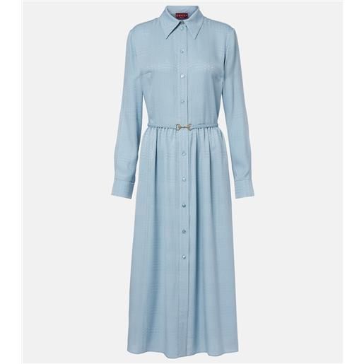 Gucci abito chemisier in seta con cintura
