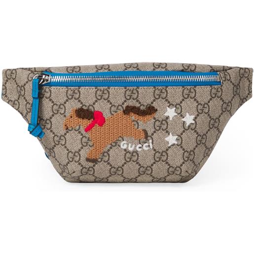 Gucci Kids marsupio in canvas gg con ricamo