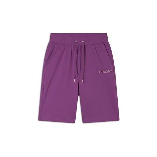 FREDDY bermuda donna in jersey con logo e perline dorate - pantaloni corti sportivi
