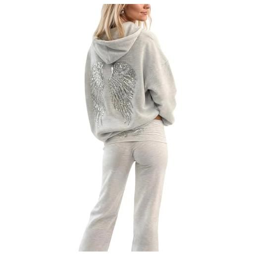 Tuta Elegante In Due Pezzi Di Lino Per Donna | Manica Corta + Pantaloni Lunghi | Casual Estiva Tinta Unita | Comoda E Traspirante