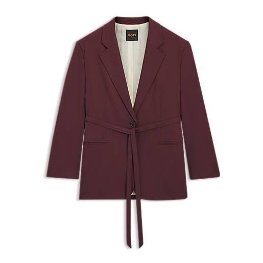 BOSS blazer oversize con cintura, bordeaux