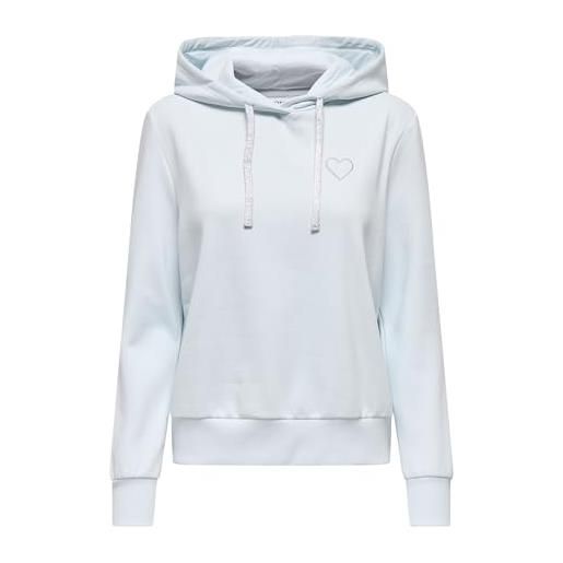 Only onlnoli l/s heart hood swt noos, blu balada, m