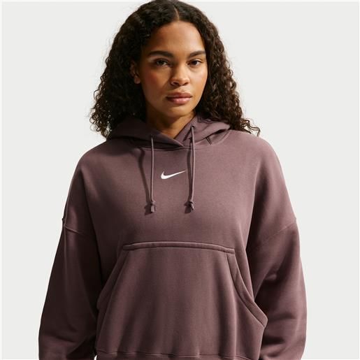Nike felpa pullover ultraoversize con cappuccio Nike phoenix fleece - donna - viola