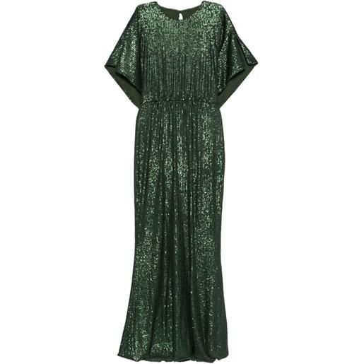 Norma Kamali abito lungo con paillettes - verde