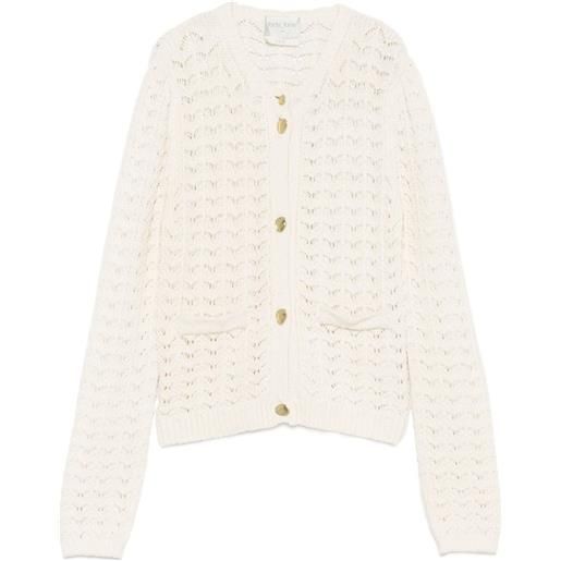 Forte Forte cardigan con tasche e bottoni - bianco