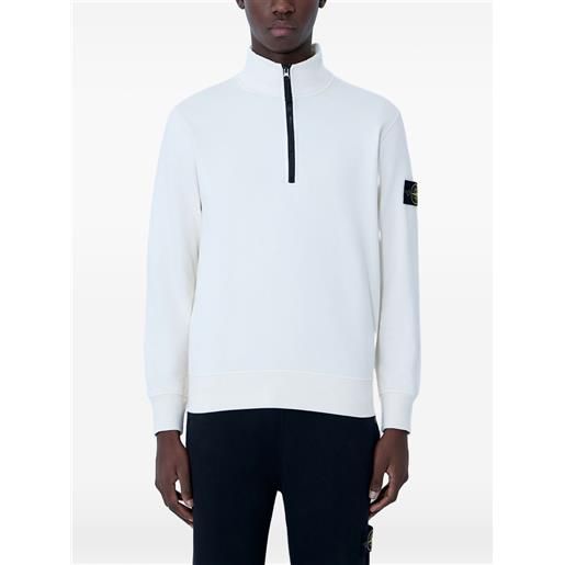 Stone Island felpa con mezza zip - toni neutri