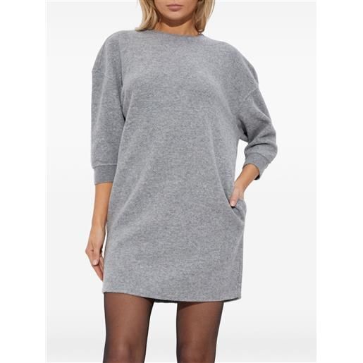 Max Mara abito midi con maniche a 3/4 - grigio
