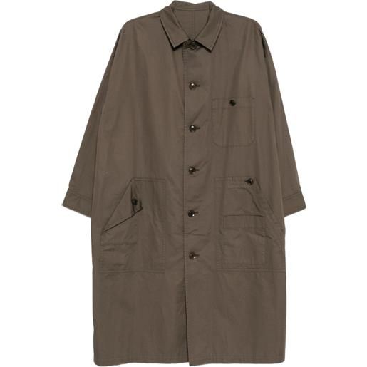 Y's cappotto in twill di cotone - verde