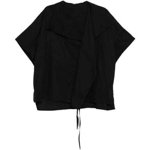 Y's felpa con orlo asimmetrico - nero