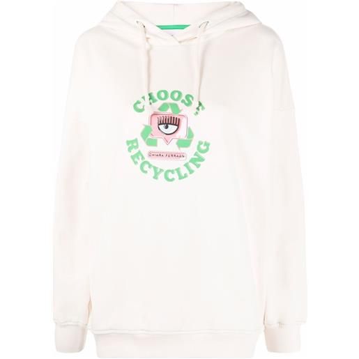 Chiara Ferragni felpa con cappuccio - toni neutri