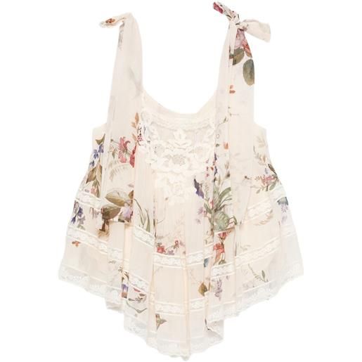ZIMMERMANN top patience a fiori - toni neutri