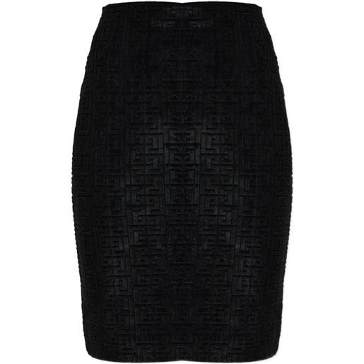 Balmain gonna a matita con logo - nero