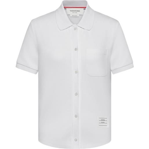 Thom Browne camicia a maniche corte - bianco