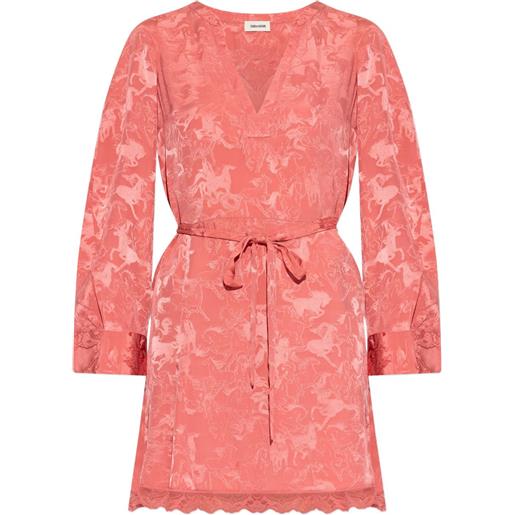 Zadig&Voltaire abito con scollo a v - rosa