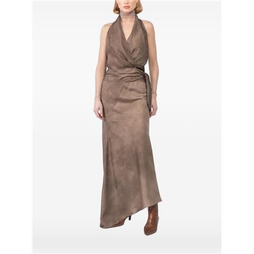 Cortana top ave con scollo all'americana - marrone