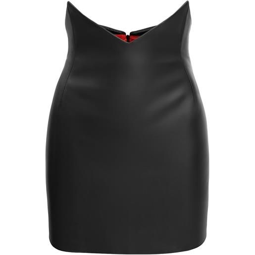 Lika minigonna con scollo a v - nero