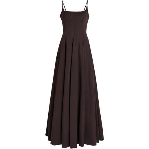 STAUD abito lungo svasato joy - marrone