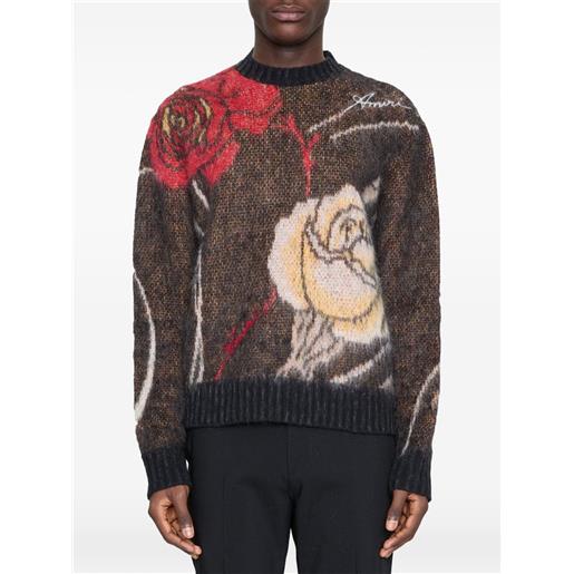 AMIRI maglione a fiori - marrone