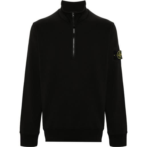 Stone Island felpa con applicazione compass - nero