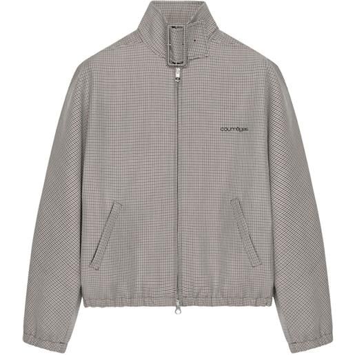 Courrèges bomber in pied-de-poule - marrone