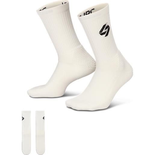 Nike calze ammortizzate di media lunghezza luka elite - bianco