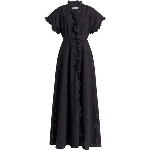 Alberta Ferretti abito con ruches - nero