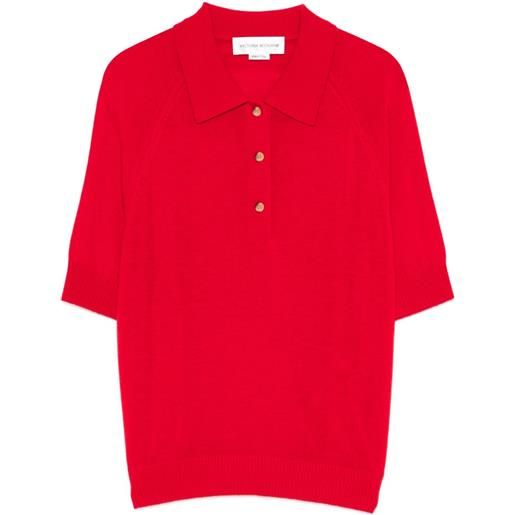Victoria Beckham polo a maniche corte - rosso
