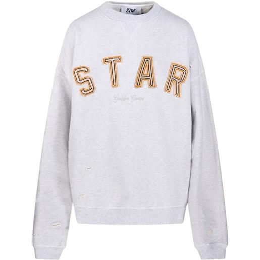 Golden Goose felpa con applicazione - grigio