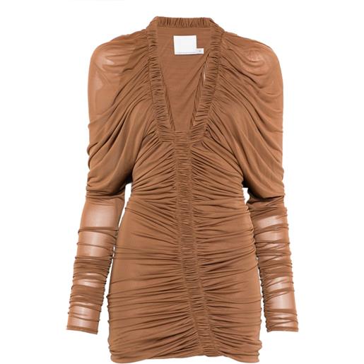 Christopher Esber abito corto orion ls a maniche lunghe - marrone