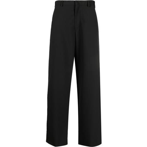 Prada pantaloni a gamba ampia con applicazione - nero