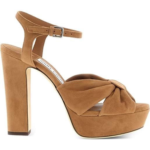 Jimmy Choo sandali heloise in pelle scamosciata - marrone