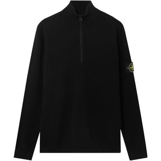 Stone Island maglione con motivo compass - nero