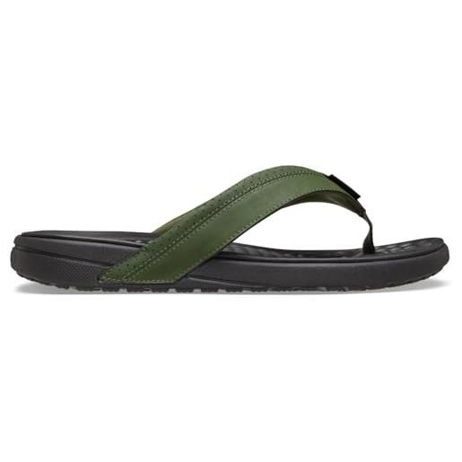Crocs infradito yukon surf da uomo, colore nero sabbia/bianco, taglia 44, nero sabbia bianca, 11 uk