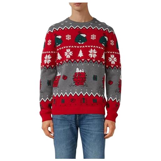 s.Oliver 2172256 maglione natalizio con motivi snoopy, 97a4, 3xl uomo
