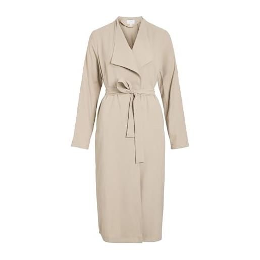 Vila trenchcoat belted feather gray 36 feather gray 36