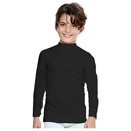 Enrico Coveri 2 pezzi maglia lupetto bambino et 4205 manica lunga in caldo cotone. Nero 15-16 anni